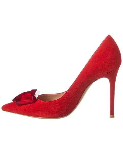 Замшевые туфли Gianvito Rossi Jaipur 105, красный