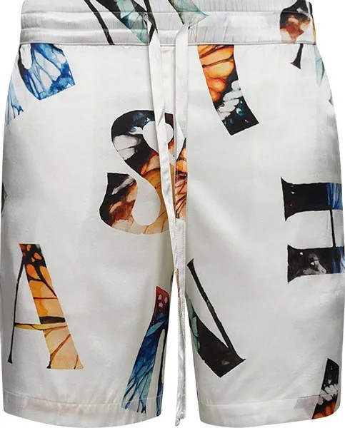 Шорты Nahmias Alphabet Silk Shorts 'White', белый