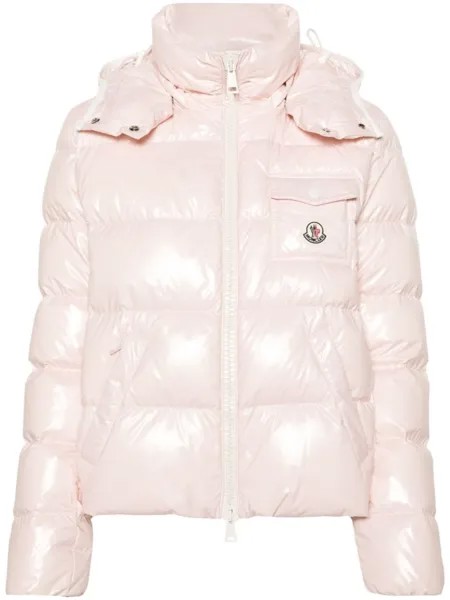Moncler стеганая куртка Andro с капюшоном, розовый