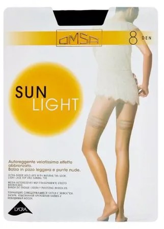 Чулки Omsa Sun Light Aut 8 den, размер 3-M, nero (черный)