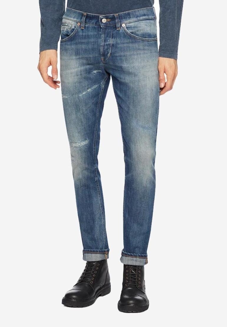 Джинсы приталенного кроя George Dondup, цвет bleached denim