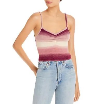 WAYF Женская розовая вязаная рубашка в полоску Natalie на бретельках S BHFO 7139