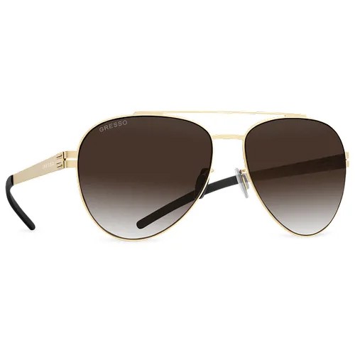 Солнцезащитные очки Gresso, авиаторы, с защитой от УФ, градиентные, золотой