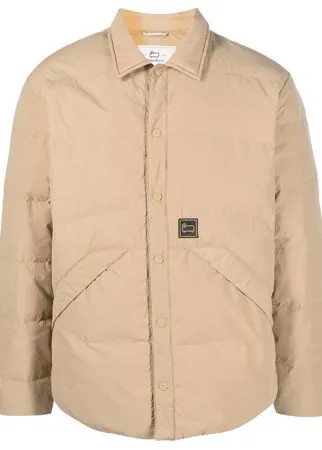 Woolrich пуховик с нашивкой-логотипом