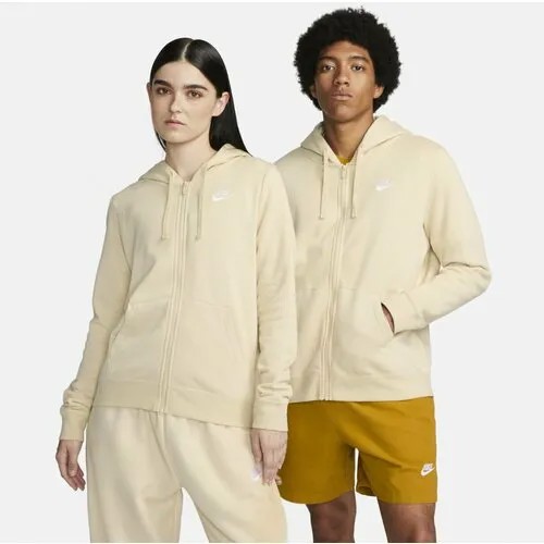 Толстовка спортивная NIKE Club Fleece, размер M, бежевый