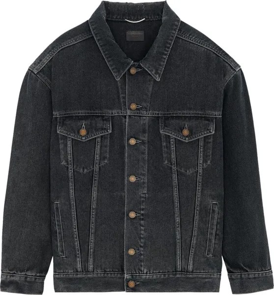 Куртка Saint Laurent Oversized 'Dark Blue/Black', синий