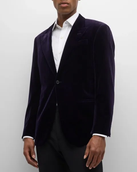 Мужской бархатный смокинг Emporio Armani, цвет Dark Orchid