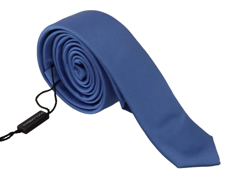 DOLCE - GABBANA Галстук из 100% шелка синего цвета, классический мужской галстук, аксессуар, рекомендуемая розничная цена 200 долларов США.