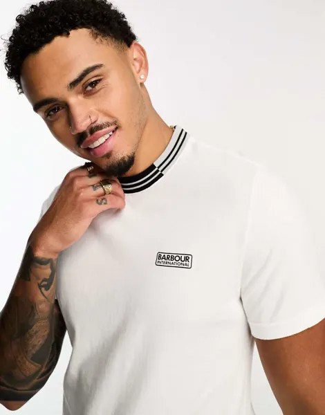 Белая футболка Barbour International Darley
