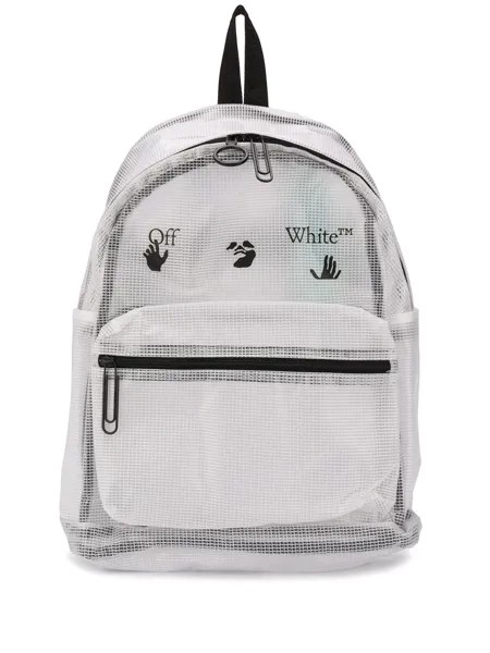 Off-White матовый рюкзак с логотипом
