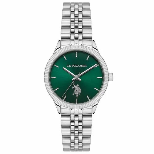 Наручные часы U.S. POLO ASSN. Часы наручные женские U.S. POLO ASSN. USPA2061-01, Кварцевые, 32 мм, серебряный