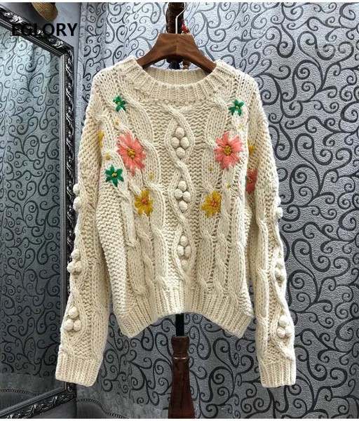 Женский вязаный свитер, винтажный пуловер цвета хаки, абрикосового цвета, с длинным рукавом, вязаный крючком, Осень-зима 2020