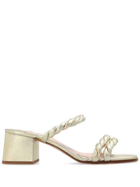 Kate Spade Nina 65mm leather sandals, золотистый