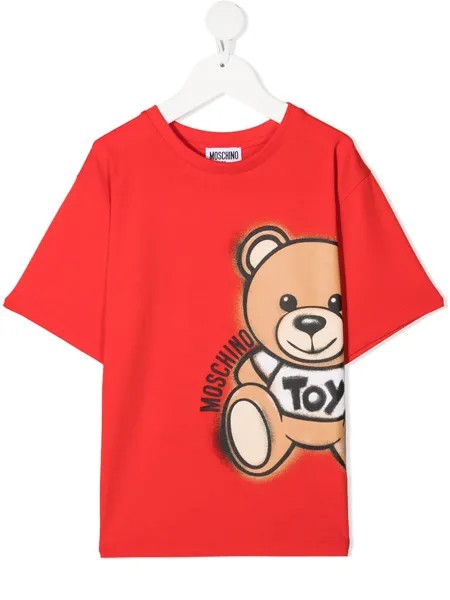 Moschino Kids футболка с короткими рукавами и принтом Teddy Bear