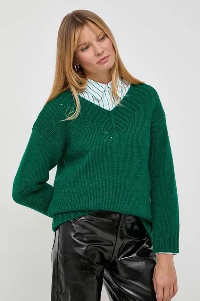 Шерстяной свитер Luisa Spagnoli, зеленый