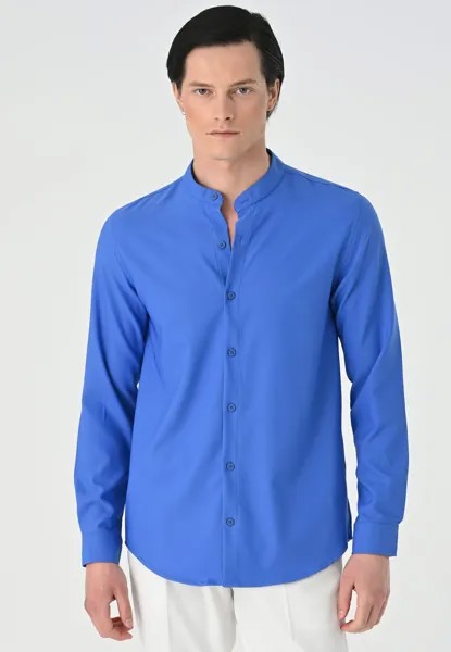 Рубашка Mandarin Collar Long Sleeve Antioch, цвет sax