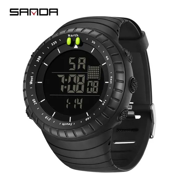 SANDA Новые часы Мужская мода Открытый военный спорт Цифровые часы 5Bar Водонепроницаемые наручные часы Часы 6071