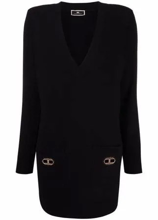 Elisabetta Franchi платье-джемпер с V-образным вырезом