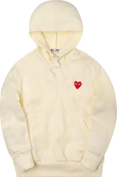 Худи Comme des Garçons PLAY Pullover Hoodie 'Ivory', кремовый