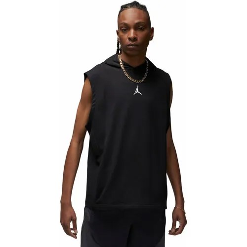 Худи спортивное NIKE Jordan Dri-FIT Sport Fleece Sleeveless Hoodie, размер S, , чёрный