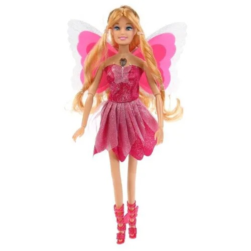 Кукла София фея со светящимися крыльями, 29 см, Карапуз, в розовом платье 64220-S-KB