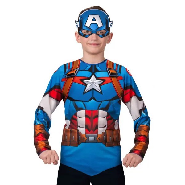 Батик Карнавальный костюм Капитан Америка (без мускулов) Мстители Марвел 5853