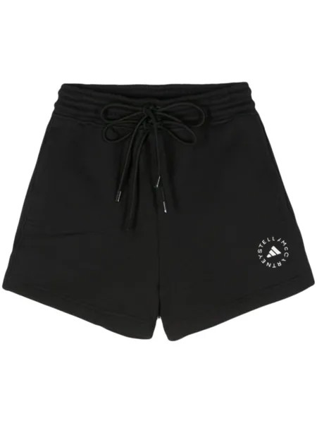 Adidas by Stella McCartney спортивные шорты из органического хлопка с логотипом, черный