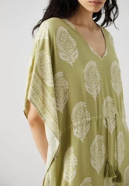 Платье макси YASTAN KAFTAN DRESS BEACH YAS, зеленый