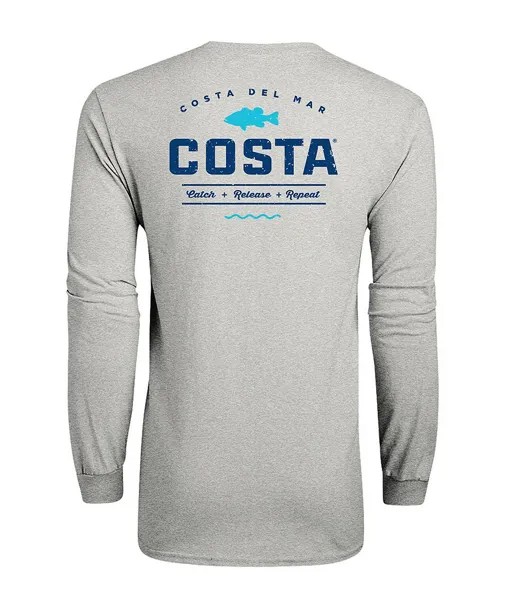 Футболка с длинными рукавами и графическим рисунком Costa Topwater, серый
