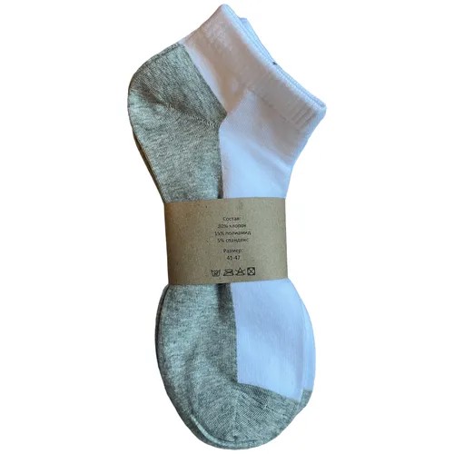 Носки New Style, 10 пар, размер 41-47, белый, серый