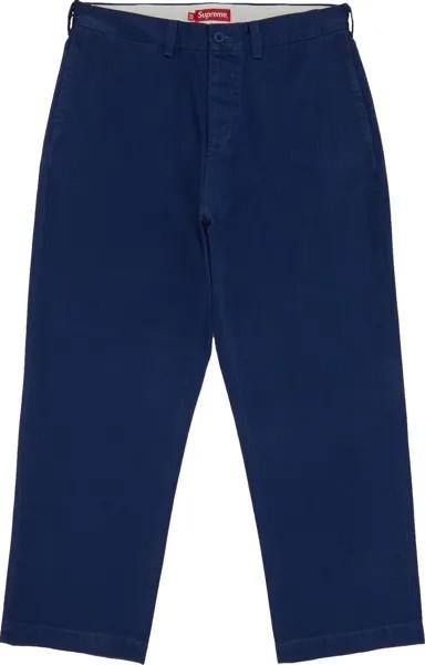 Брюки Supreme Chino Pant 'Light Navy', синий