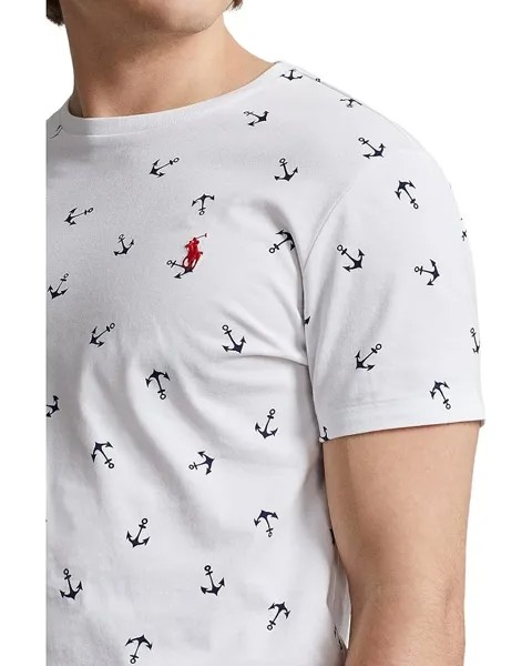 Футболка Polo Ralph Lauren Classic Fit Printed Jersey T-Shirt, цвет Nautical Anchors White