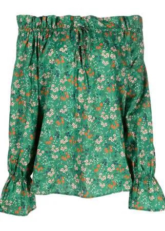 L'Autre Chose блузка с открытыми плечами и цветочным принтом