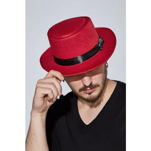 Шляпа Nothing but Love, демисезон/лето, размер 55/57, красный, черный