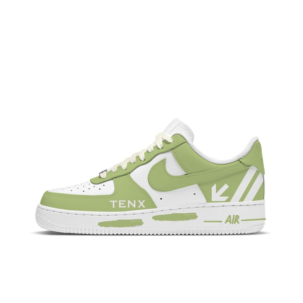 Кроссовки Nike Air Force 1 Skateboarding Shoes Women's Low-top White/green, зеленый