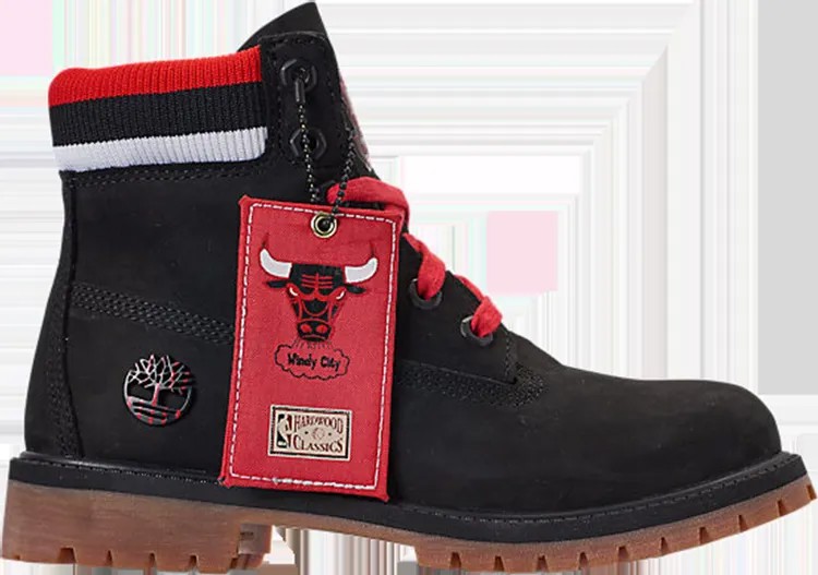 Ботинки NBA x Mitchell and Ness x 6 Inch Classic Premium Boot Junior Chicago Bulls, черный