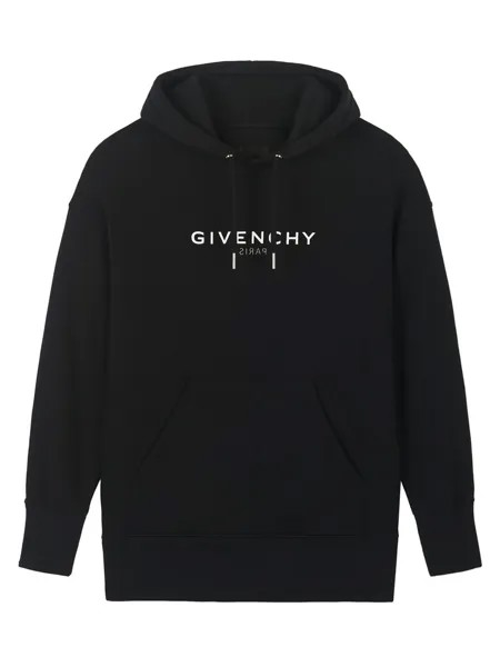 Худи оверсайз с выворотом Givenchy, черный