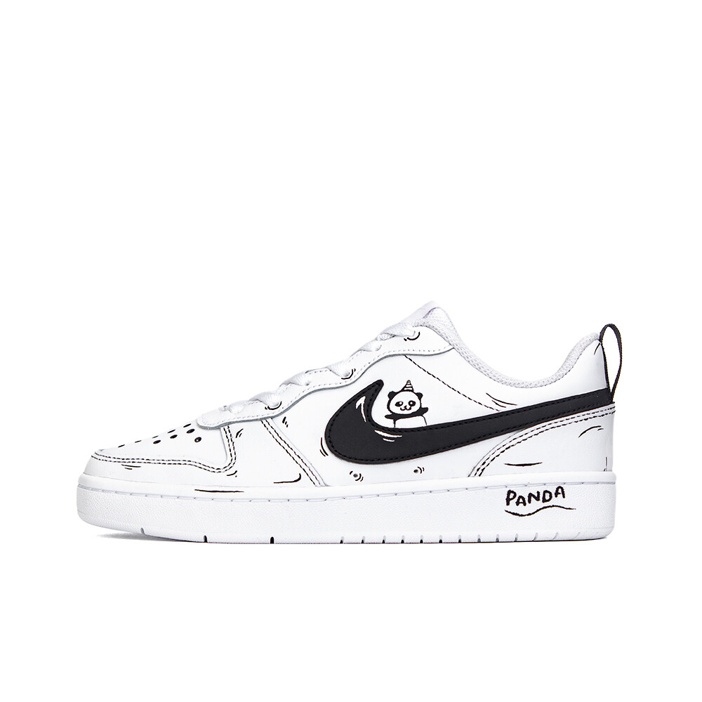 Кроссовки Nike Court Borough Skateboarding Shoes Women's Low-top White, черный/белый