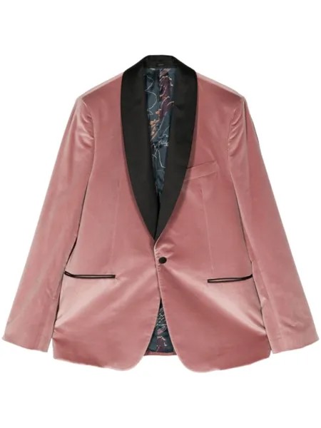 Paul Smith однобортный бархатный пиджак, розовый