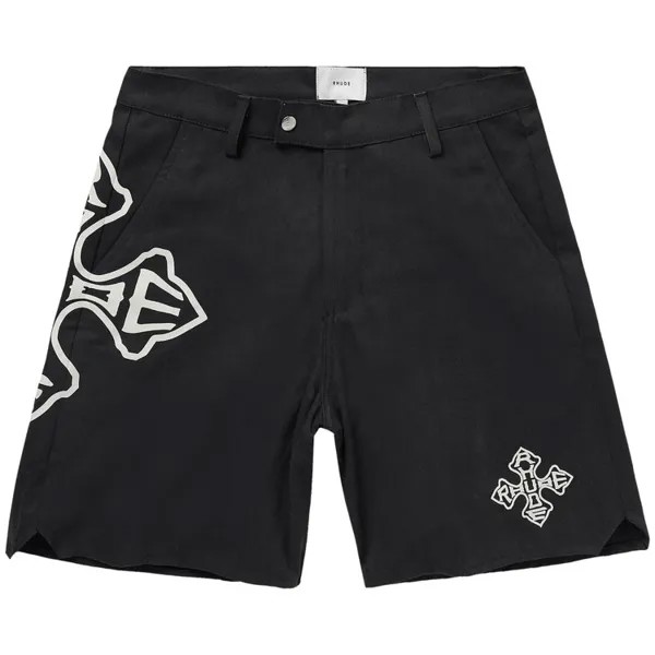 Шорты Rhude Cross Logo Twill Short, черный