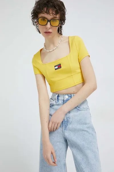 Топ Tommy Jeans, желтый
