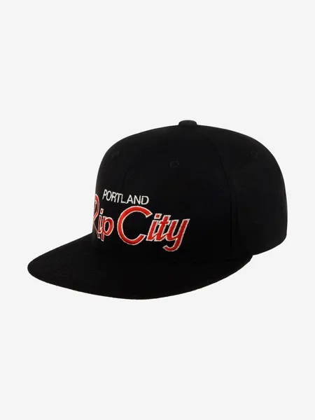 Бейсболка с прямым козырьком HOOD 100-MWL003-OR003-BK Rip City, OR (черный), Черный