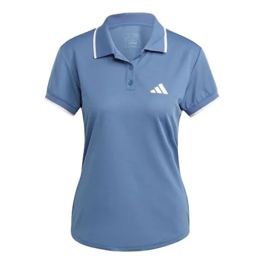 Футболка (WMNS) adidas Logo Polo Shirt 'Blue', синий