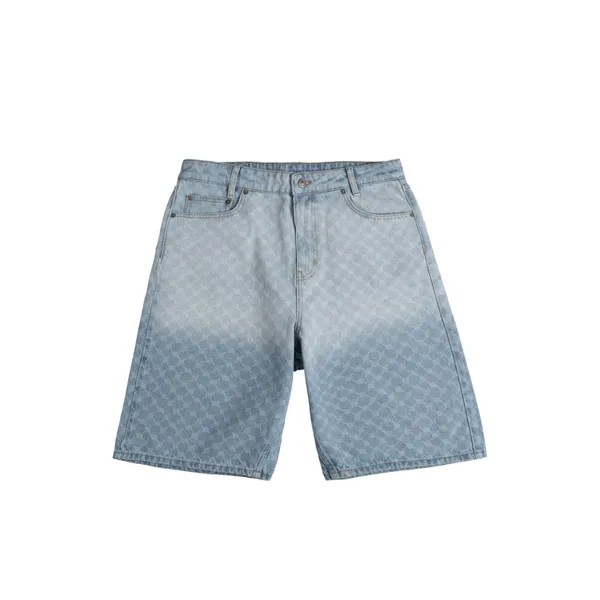Шорты Zella Monogram Denim Shorts Daily Paper, синий