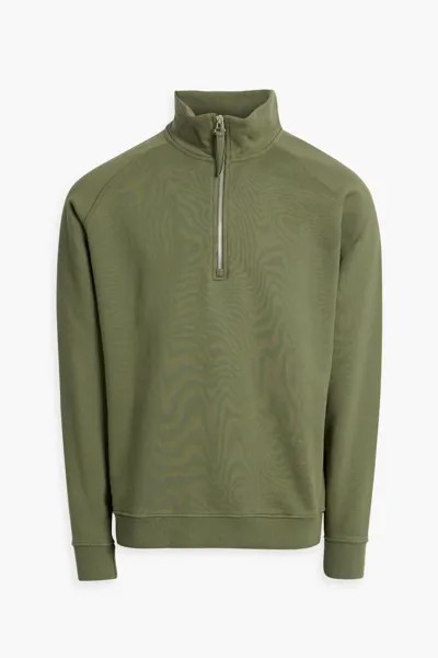 Толстовка из хлопкового флиса с полумолнией Hamilton And Hare, цвет Leaf green