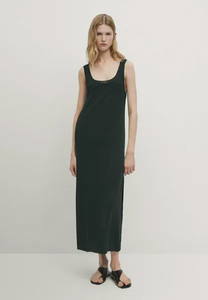 Платье из джерси WITH STRAPS Massimo Dutti, темно-зеленый