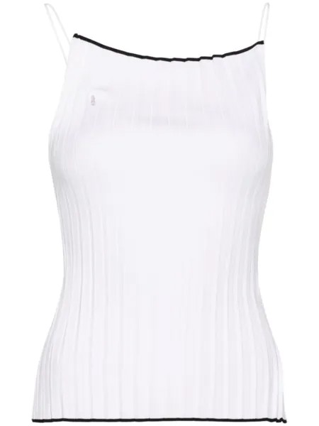 Jacquemus плиссированный топ, белый