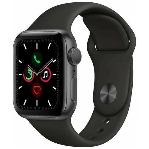 Умные часы Apple Watch Series 5 (GPS Only, 40mm, Space Grey Aluminum Case) MWT02