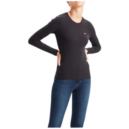 Лонгслив Levi's Ls Baby Tee, размер XS, черный