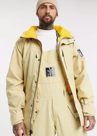 Кремовая куртка в стиле милитари Adidas Snowboarding-Кремовый